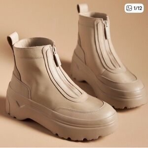 Anthropologie Hunter Explorer Zip Flatform Boots